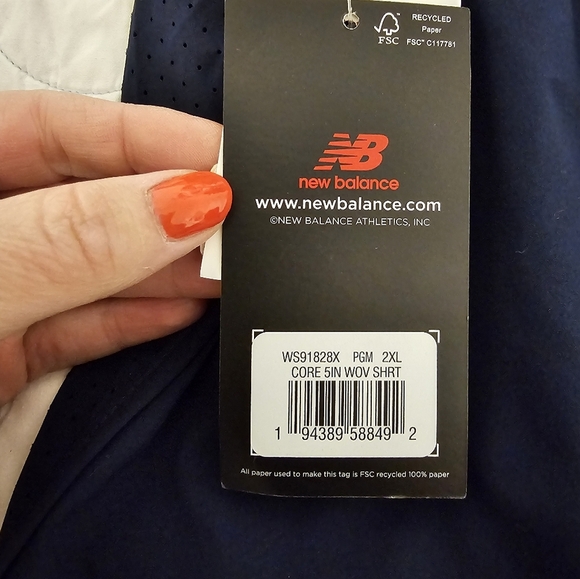 New Balance Navy Blue Polyester Active Shorts Women's Plus Size 2XL NWT - Picture 3 of 9